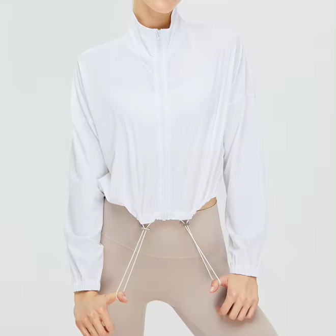Ice Silk Outdoor UV Protection Sunscreen Clothing With Zipper