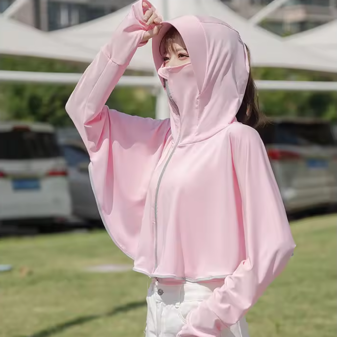 UPF 50+ Long Sleeve Hoodie Outdoor Activities Cool Sun Protection Clothing