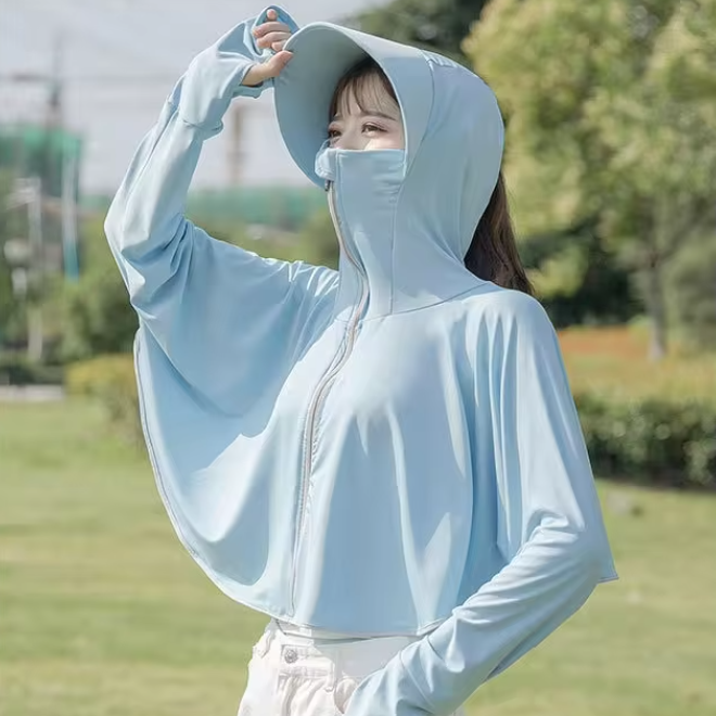 UPF 50+ Long Sleeve Hoodie Outdoor Activities Cool Sun Protection Clothing