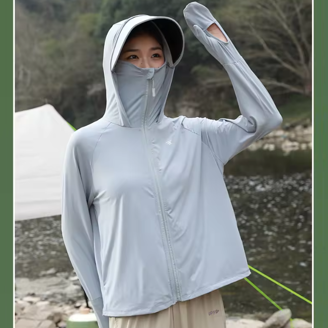 Thin UV Protection Ice Silk UPF50+ Sunscreen Clothing