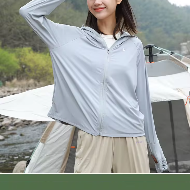 Thin UV Protection Ice Silk UPF50+ Sunscreen Clothing