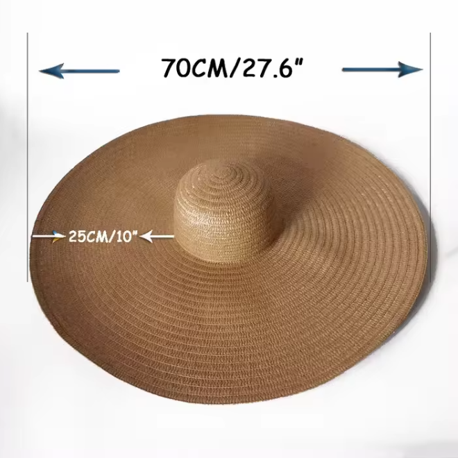 Oversized Floppy Straw Large Wide Beach Sun Protection Straw Hats