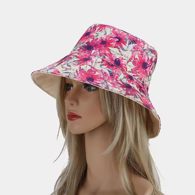 Cotton Printed Flower Pattern Sun Hats
