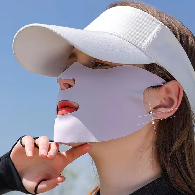 Outdoor Sunscreen Reusable Washable UV Protection Face Cover