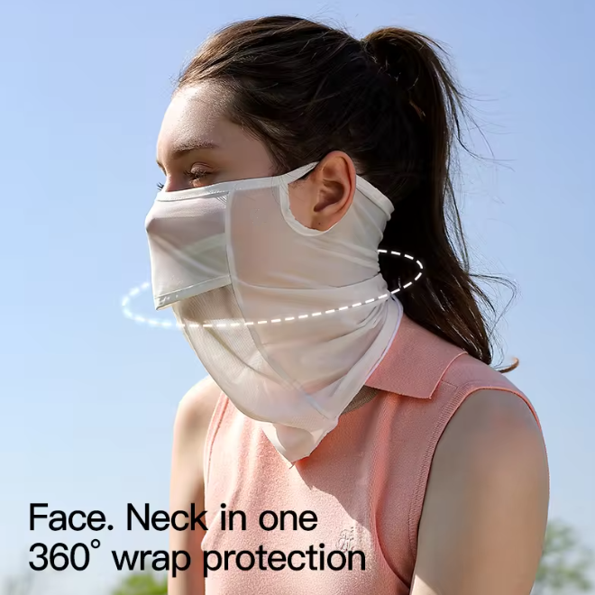 Cooling Bandanas With Ear Loops Summer Outdoor Activities UV Protection Face Mask