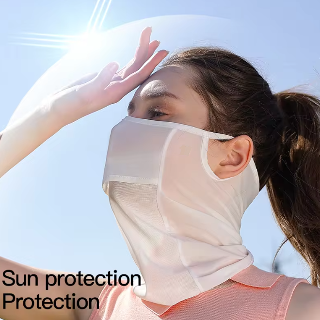 Cooling Bandanas With Ear Loops Summer Outdoor Activities UV Protection Face Mask