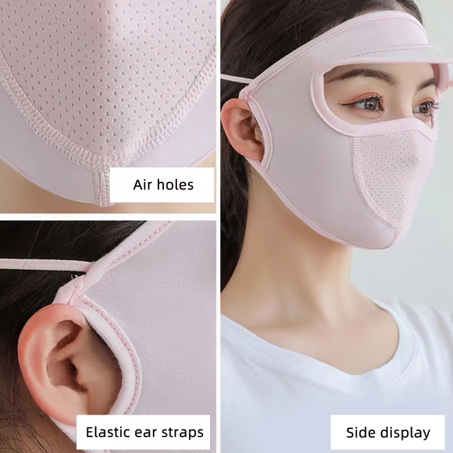 Sunscreen Veil Summer Ice Silk Mask UV Protection Mask With A Hat