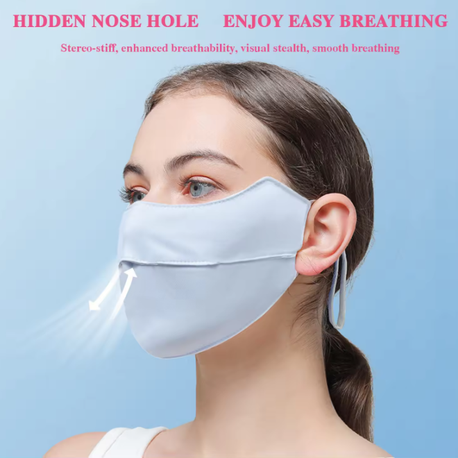 UPF50+ Thin UV Protection 3D Stereoscopic Summer Face Sunscreen Mask