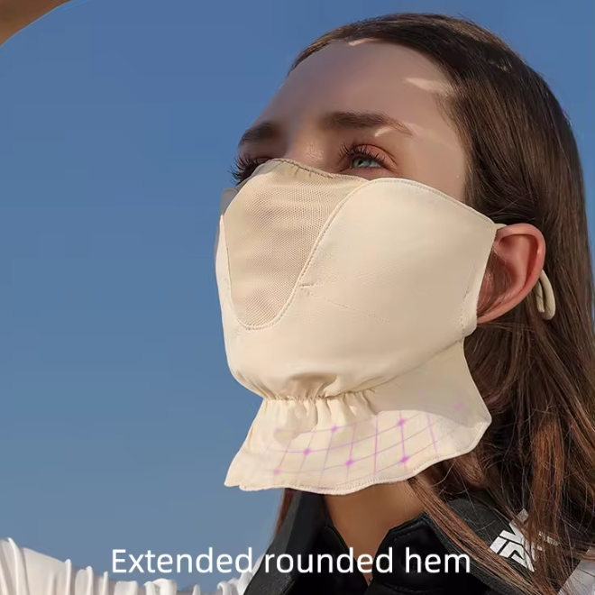 Sunscreen Neck Protector Comfortable Lightweight Chiffon Mask