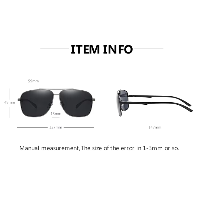 Aluminum Alloy Magnesium Optical Frame Polarized Mens Sunglasses