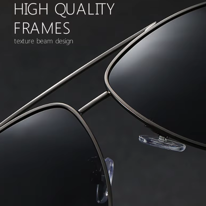 Aluminum Alloy Magnesium Optical Frame Polarized Mens Sunglasses