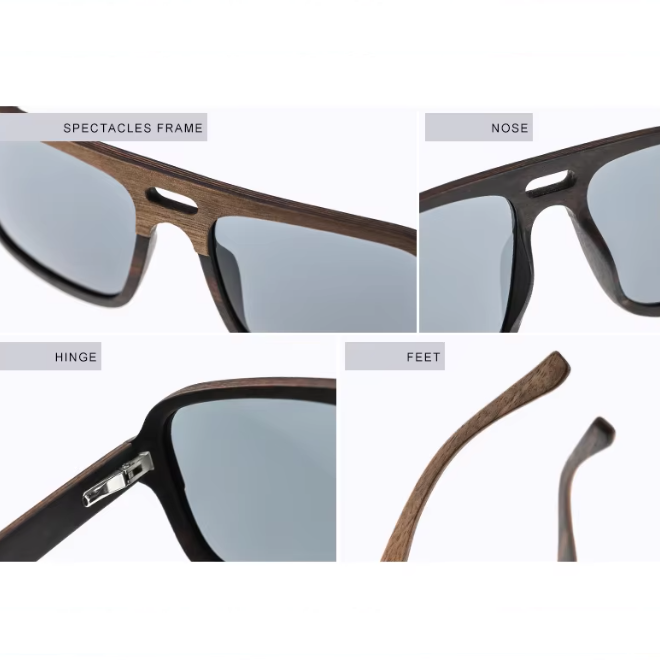 High Quality Polarized Wooden Sunglasses