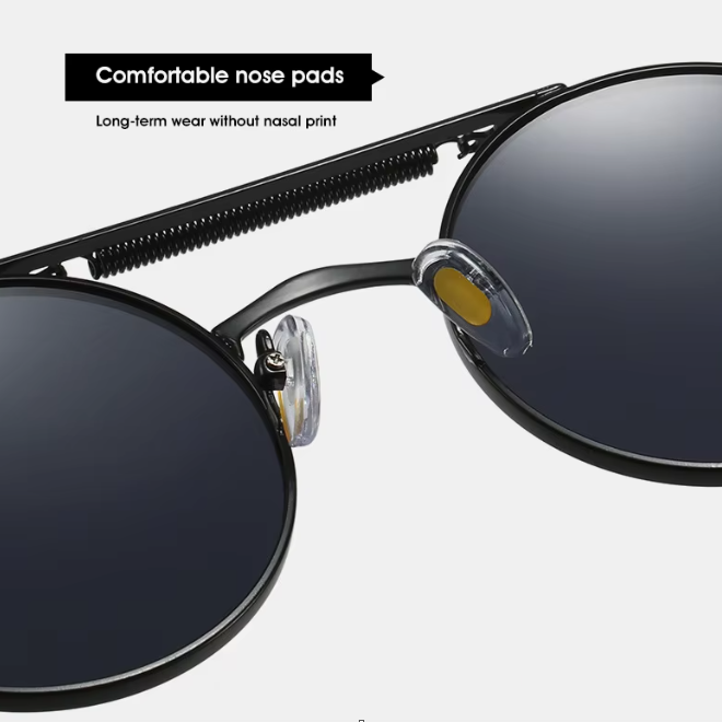 Round Metal Frame Punk Sunglasses