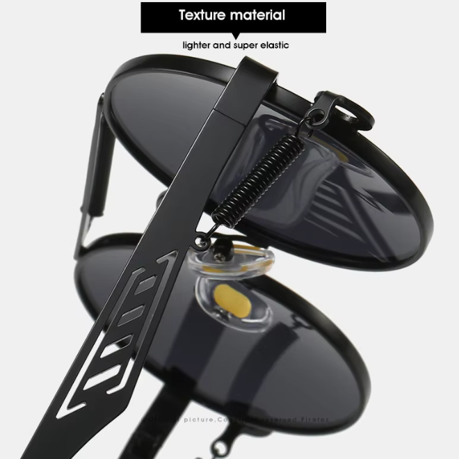 Round Metal Frame Punk Sunglasses