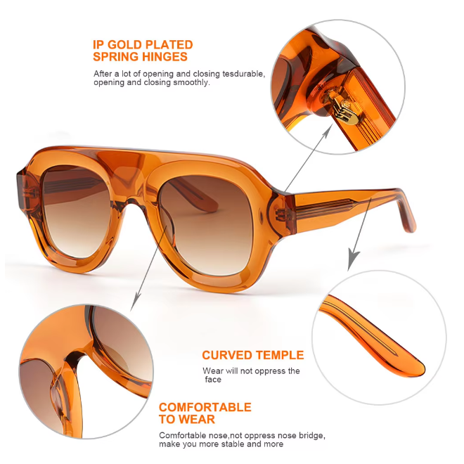 High Quality Polarized Shades Acetate Sunglasses For Men