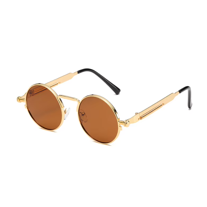 UV400 Protection Round metal Frame Vintage Sun Glasses