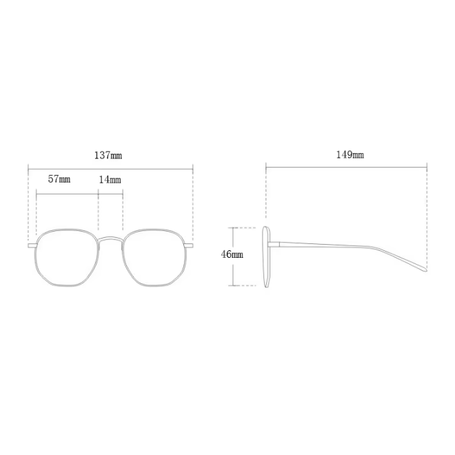 Leopard Head Frame Rimless Sunglasses