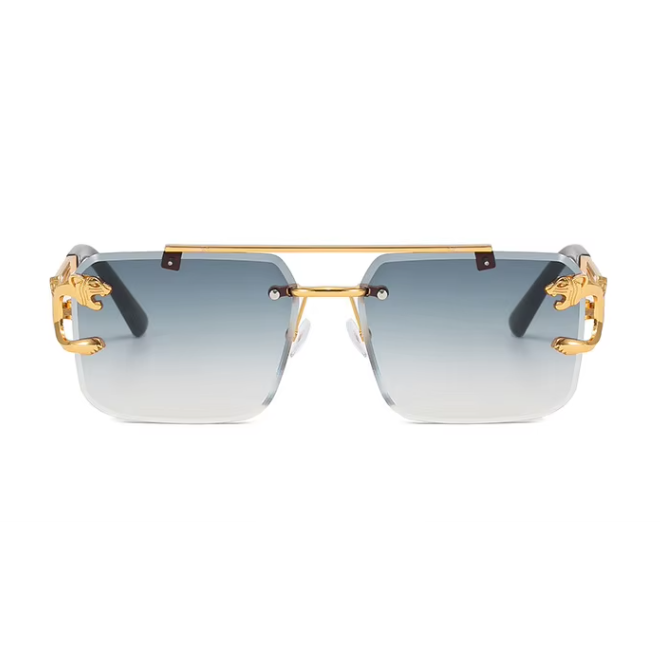 Leopard Head Frame Rimless Sunglasses