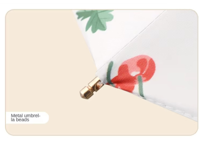 Three Section Aluminum Alloy Golden Skeleton Umbrella