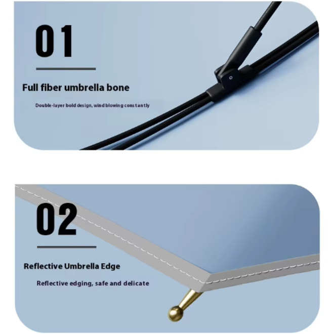Wind Resistant Womens One Piece Hook Long Handled Semi Auto Open Large Umbrella