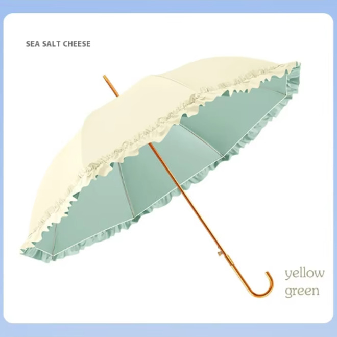 Dual Use Anti UV Sunshade Umbrella with Glue Color Lace