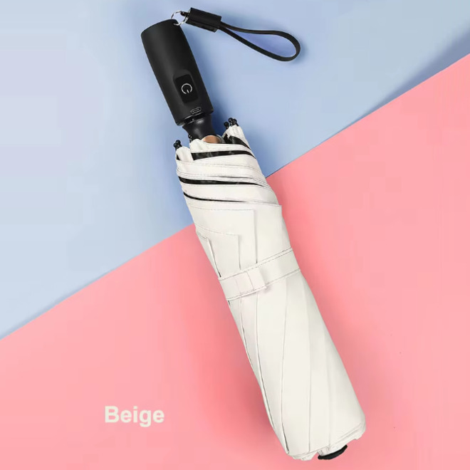 USB Charging Fan Manual Open and Close Folding Umbrella