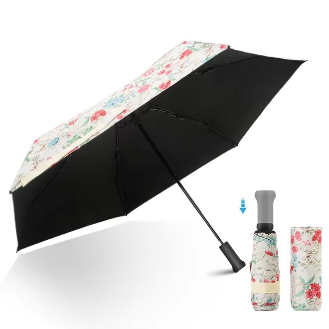 Ultralight Portable SPF 99% UV Protection Retractable Hidden Handle 5 Fold Umbrella