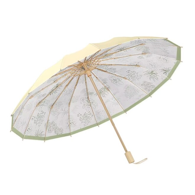 Automatic UV Summer Flower Printed Umbrella